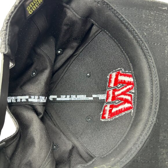 Wisconsin Badgers Big Ten Snapback Hat Cap Black Red Top World Adjustable - Picture 12 of 13